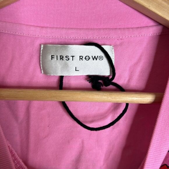 First row colorful floral roses daisy pink shirt size large - Picture 6 of 10